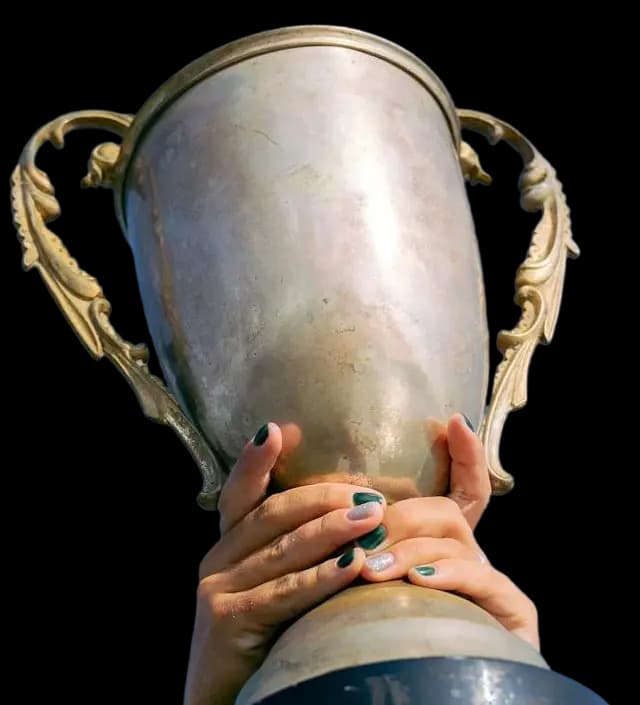 Trophy with hands